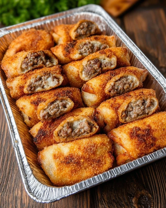 Church Supper Philly Cheesesteak Egg Rolls