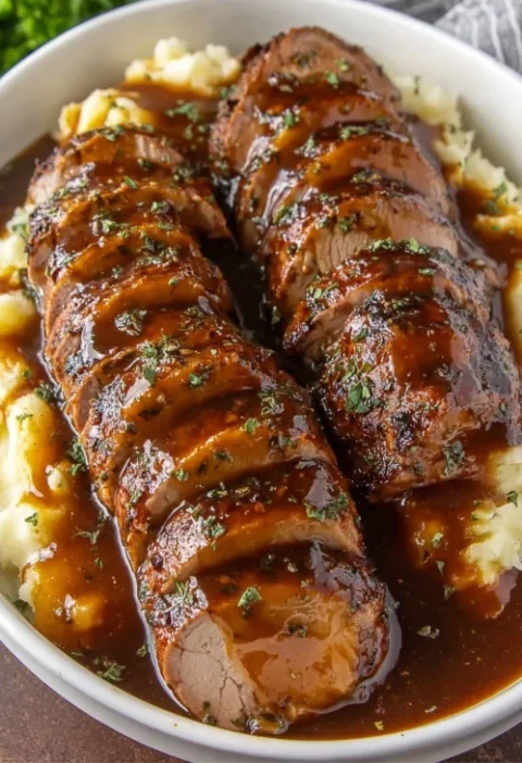 Country-style Glazed Pork Tenderloin Recipe Easy Glazed Pork Tenderloin Dinner Best Spices For Pork Tenderloin Slow-cooked...