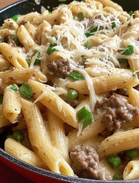 Cozy Grandma’s Philly Cheesesteak Pasta