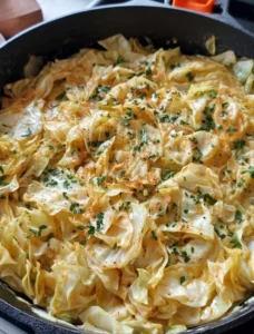 Creamy Garlic Alfredo with Tender Cabbage