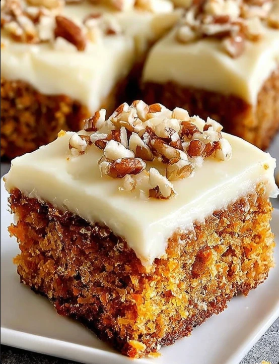 Decadent Carrot Cake Bars Cream Cheese Frosting