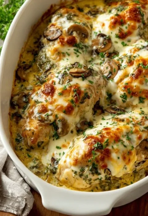 Easy 4-ingredient Chicken Bake Recipe Creamy Chicken Bake With 4 Ingredients Quick Creamy Chicken Casserole Simple 4-ingre...
