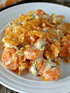 Warm Church-Supper Creamy Carrot Cornflakes Casserole