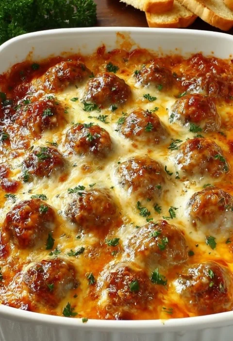 Easy Dump And Bake Meatball Casserole Recipe Quick Dump-and-bake Meatball Casserole Best Cheese For Meatball Casserole Low...