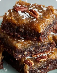 Family-Favorite German Chocolate Pecan Brownies