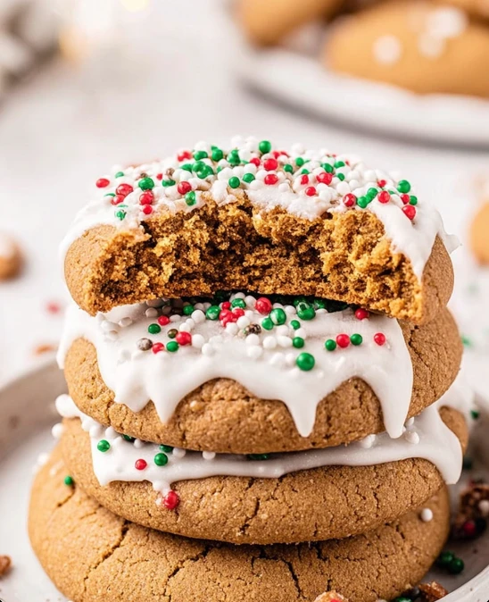Festive Winter Soft Gingerbread Cookies
