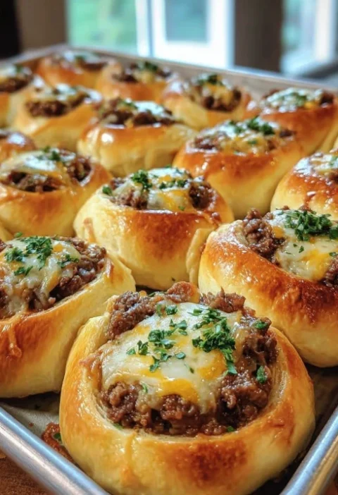 Garlic Parmesan Cheeseburger Bombs