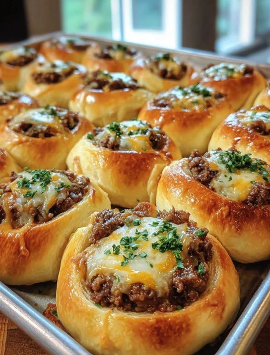 Garlic Parmesan Cheeseburger Bombs