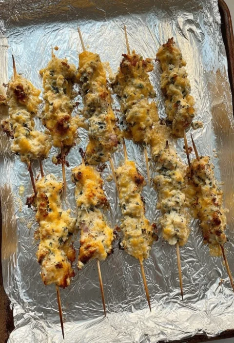 Garlic Parmesan Chicken Skewers