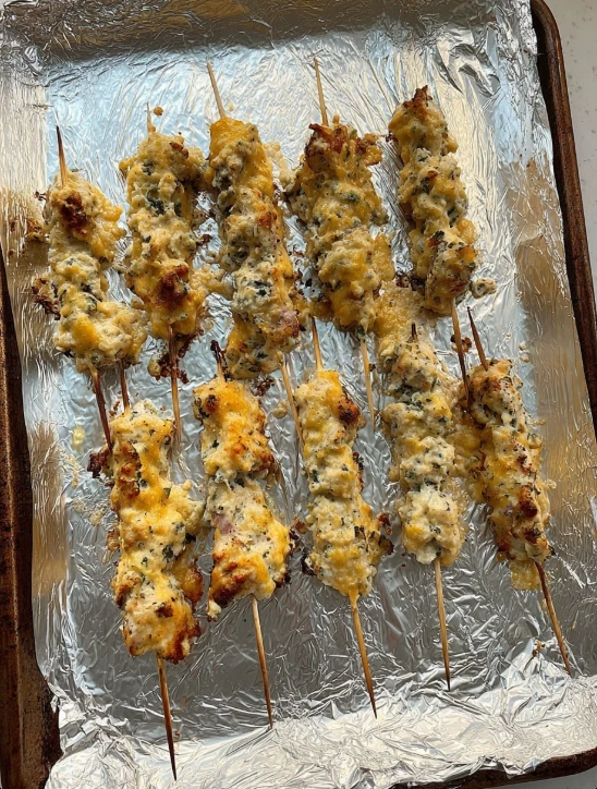 Garlic Parmesan Chicken Skewers