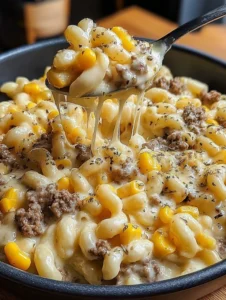 Golden Corn Ranch Beef Skillet with Melted Cheddar Bliss