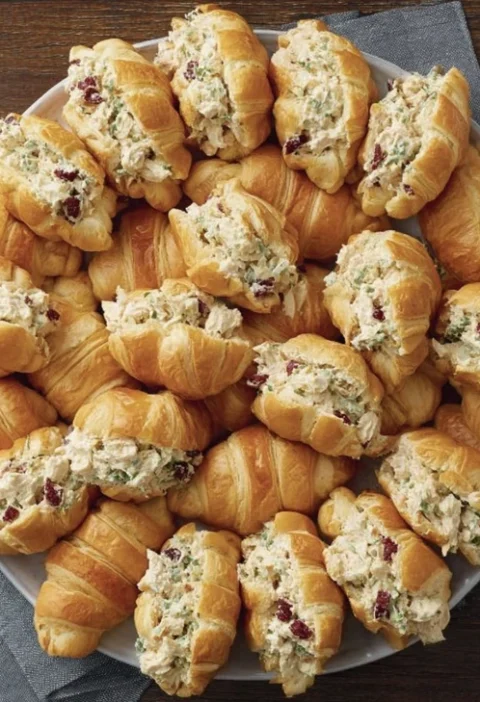 Grandma's Chicken Salad Croissant Recipe Best Chicken Salad For Croissants Mini Chicken Salad Croissants Cozy Chicken Sala...