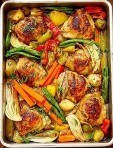Grandma’s Cozy Baked Chicken with Vegetables