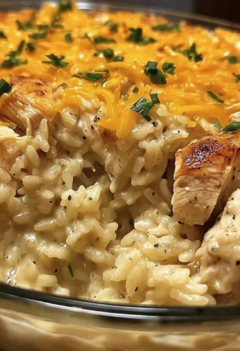 Grandmas Cozy Creamy Chicken Rice Casserole