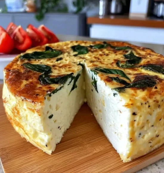 Grandma’s Cottage Cheese Spinach Crustless Quiche