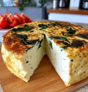 Grandma’s Cottage Cheese Spinach Crustless Quiche