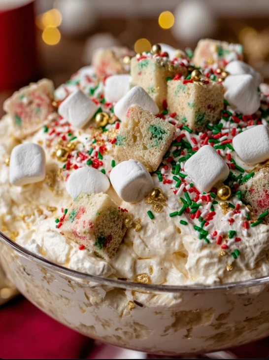 Warm Holiday-Table Sugar Cookie Cheesecake Fluff