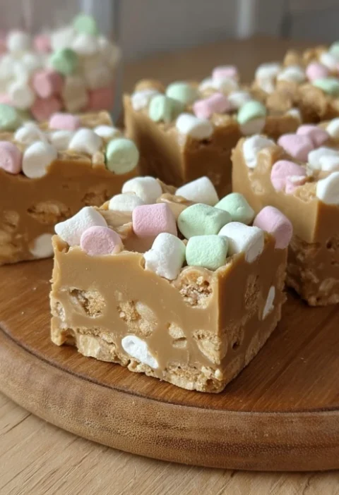 Homemade Peanut Butter Marshmallow Squares Recipe Best Peanut Butter Marshmallow Squares Cozy Grandma's Dessert Recipes Gl...
