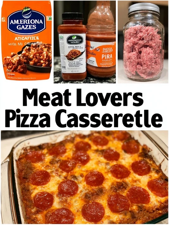 Meat Lovers Pizza Casserole