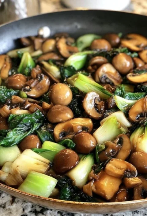 Mushroom Bok Choy Stirfry
