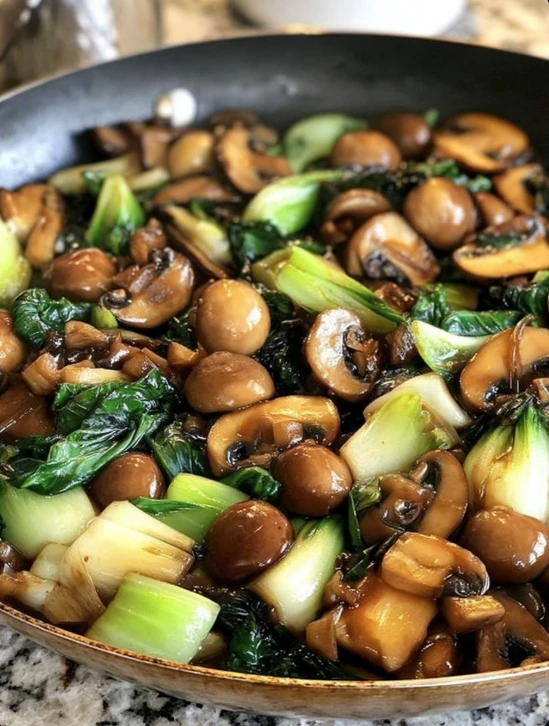 Mushroom Bok Choy Stirfry