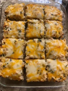 Nana’s Creamy Cheesy Poblano Rice Bake