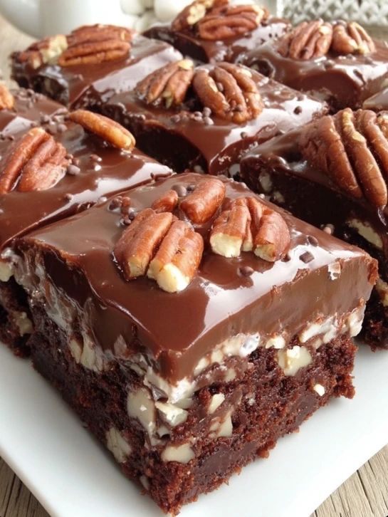 Nana’s Warm Mississippi Mud Cake Brownies