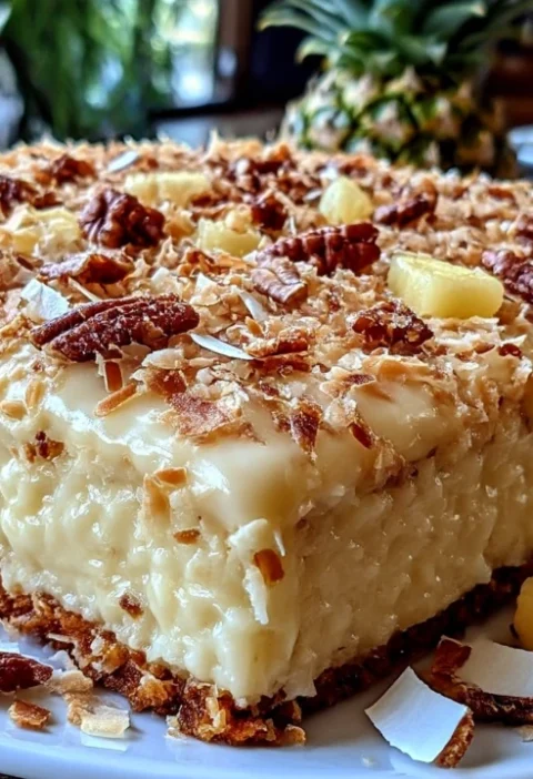 Pineapple Coconut God Bless America Cake