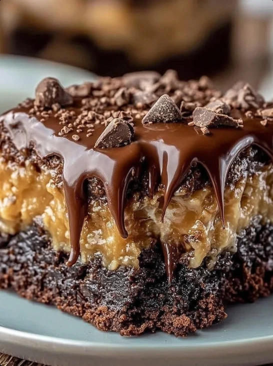 Retro Bakery German Chocolate Poke Cake Recipe Buy German Chocolate Poke Cake Online Best German Chocolate Poke Cake Near ...