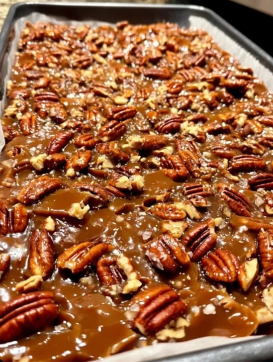 Retro Bakery Style Pecan Pie Bark