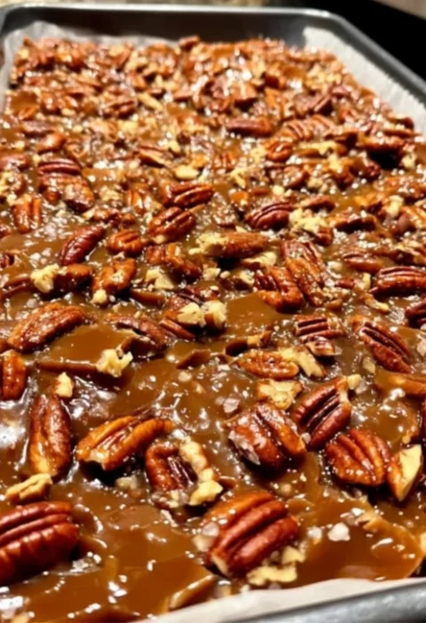 Retro Bakery Style Pecan Pie Bark