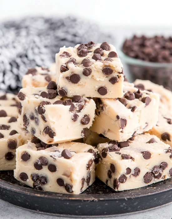 Retro Bakery Style Cookie Dough Fudge