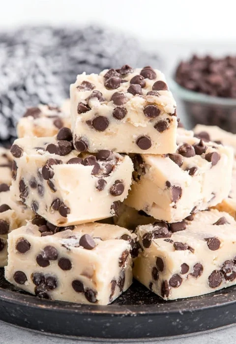 Retro Bakery Style Cookie Dough Fudge