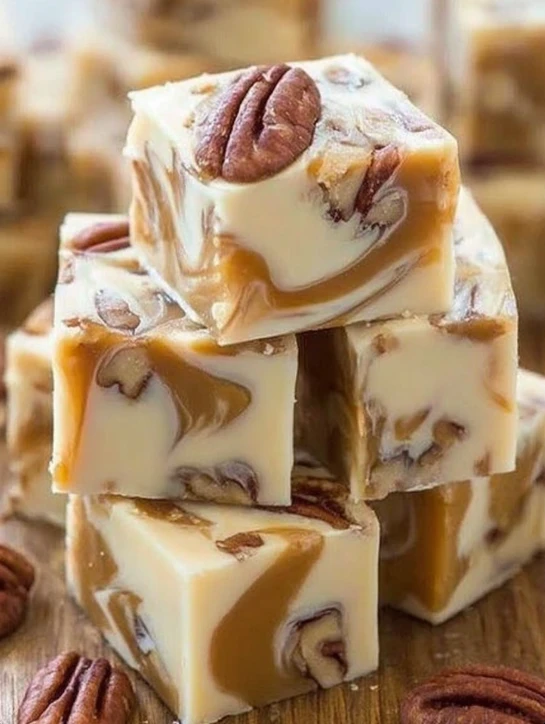 Retro Bakery Style White Chocolate Caramel Fudge