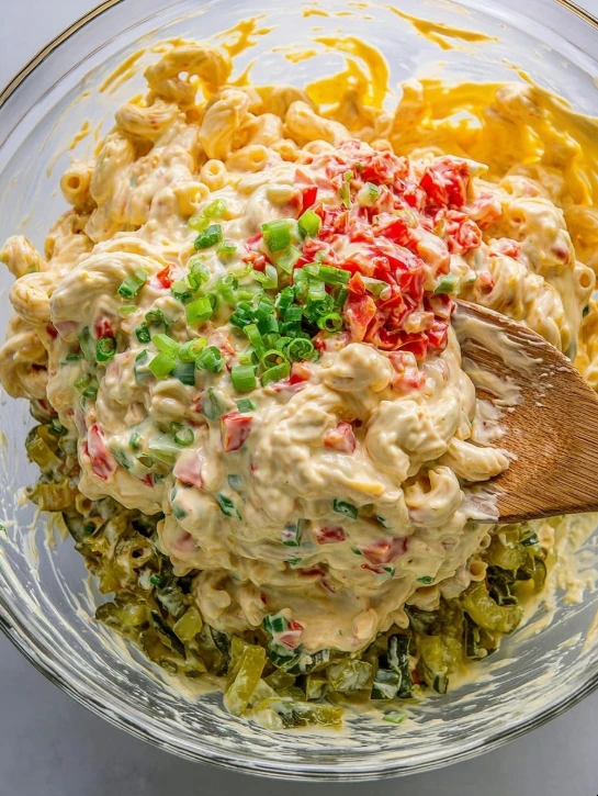 Retro Picnic Honey Mustard Pasta Salad