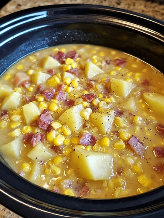 Slow Cooker Amish Corn Chowder