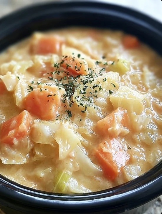Slow Cooker Creamy Cabbage Soup