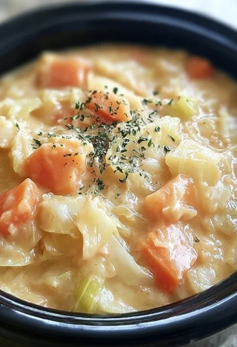 Slow Cooker Creamy Cabbage Soup