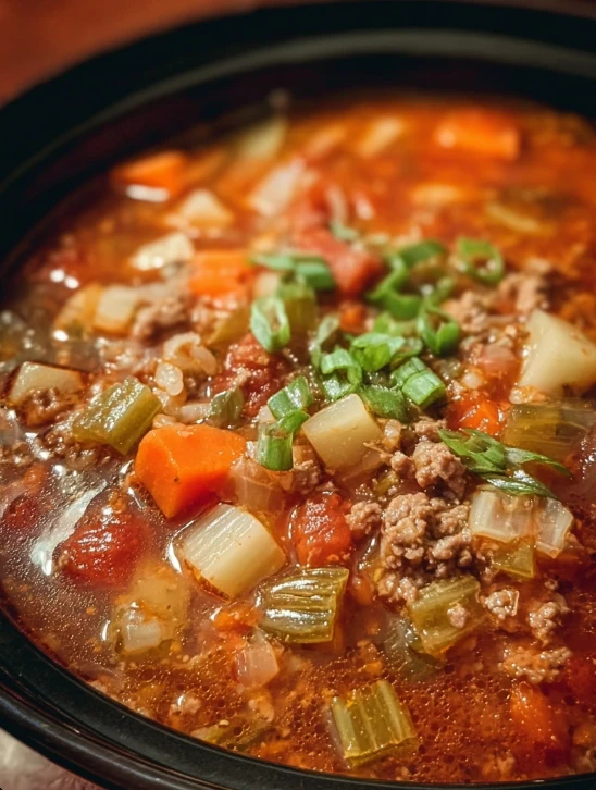 Slow Cooker Unstuffed Cabbage Roll Soup