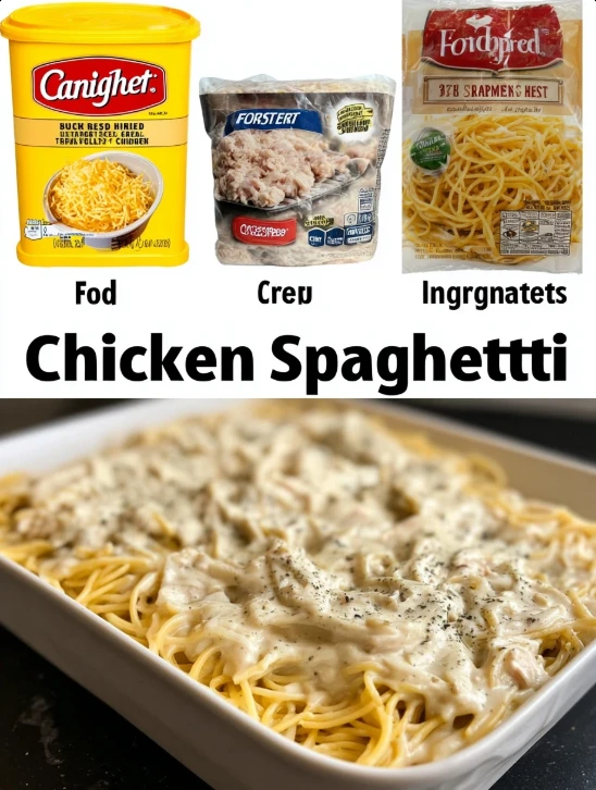 Southern Potluck Chicken Spaghetti