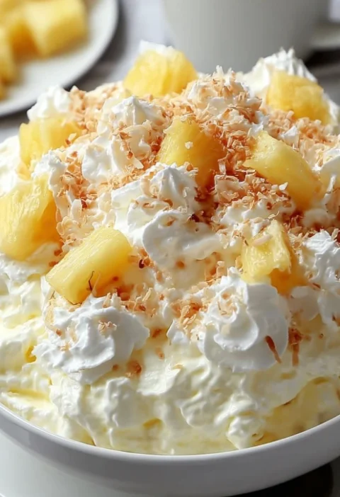 Summer-table Pineapple Fluff Recipe Easy Pineapple Fluff Dessert Homemade Summer Pineapple Fluff Best Pineapple Fluff For ...