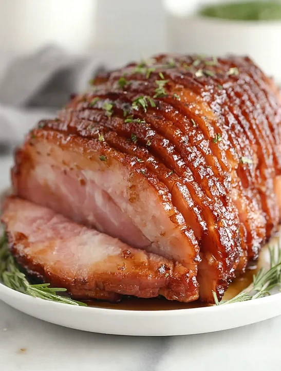Tasty Mustard Glazed Spiral Ham