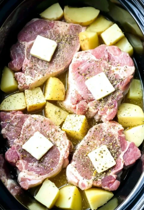 Warm Familytable Ranch Pork Chops Potatoes