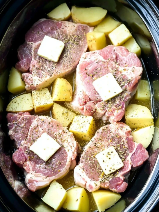 Warm Familytable Ranch Pork Chops Potatoes