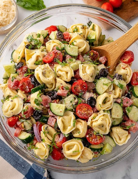 Warm Sunday Breakfast TORTELLINI PASTA SALAD
