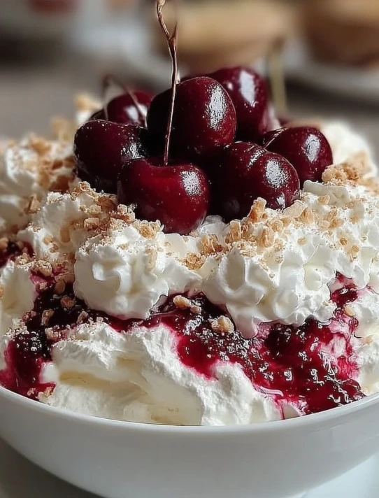 Warm Sunday Creamy Cherry Cheesecake Fluff