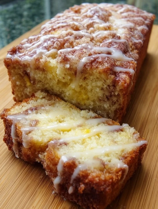 Warm Sundaystyle Cinnamon Swirl Apple Fritter Bread