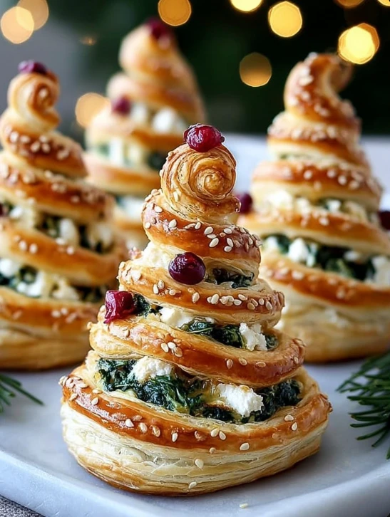 Winter Comfort Spinach Feta Recipe Christmas Spinach Feta Cranberry Trees Easy Spinach Cranberry Feta Pastry Homemade Spin...