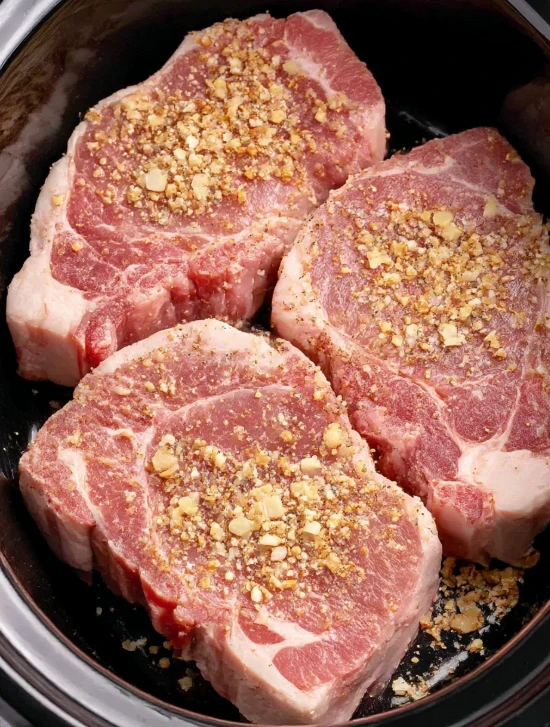 3ingredient Slow Cooker Onion Pork Chops