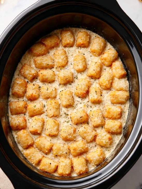 5-Ingredient Slow Cooker Tater Tot Casserole
